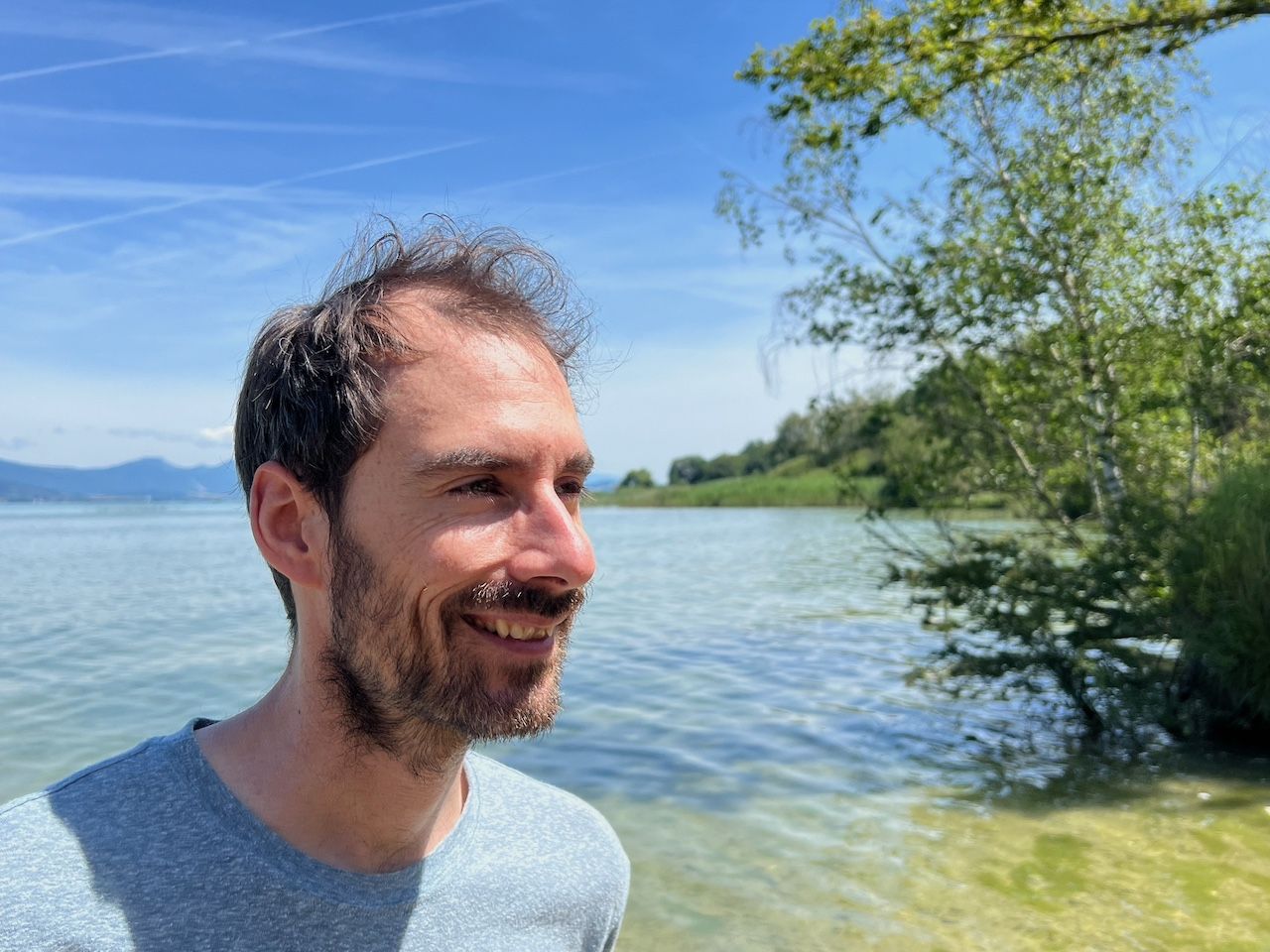 Cédric Vonlanthen au bord du lac